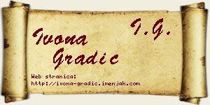 Ivona Gradić vizit kartica